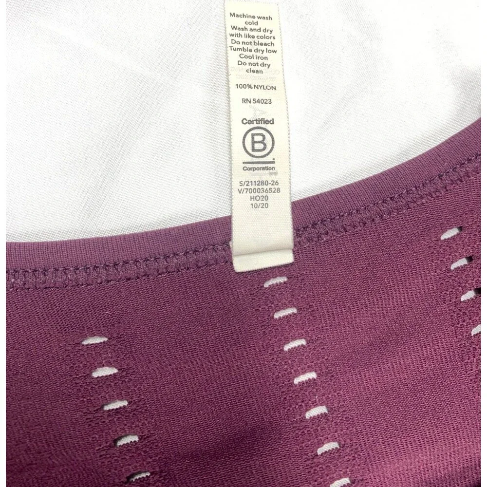 Athleta With Ease Top L Spiced Cabernet Burgundy - Picture 8 of 8
